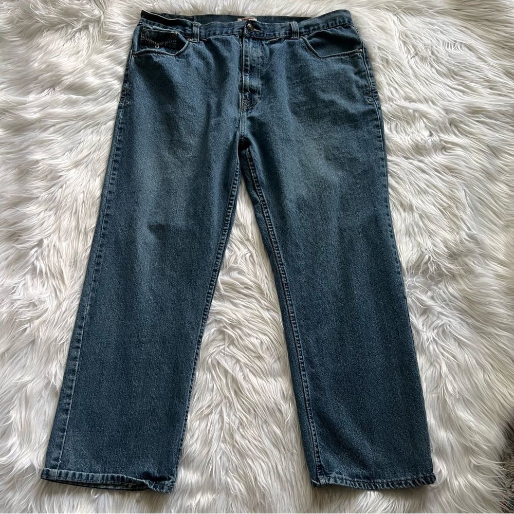 Phat Farm Jeans Mens Size 42x30  Skater Streetwear Grunge Baggy Medium Wash